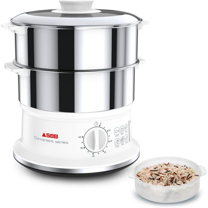 Seb Cuiseur Vapeur série Convenient 2 bols inox