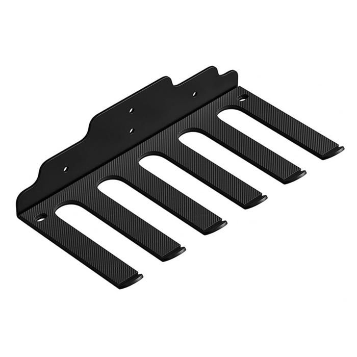 Organisateur équipement Gym Maison Support Mural Yes4All Pour Haltères Olympiques - Rangement Vertical, 2 Barres, Noir 2 Supports Acier