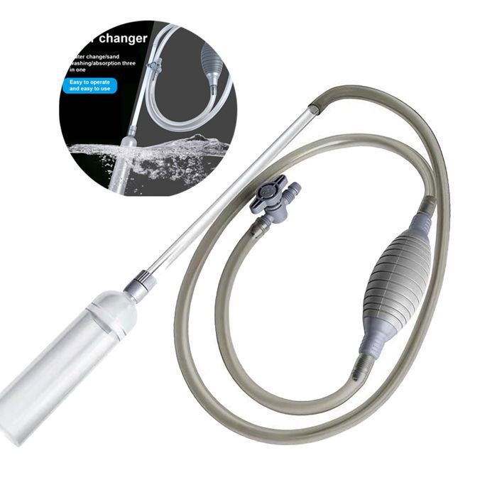 Nettoyeur daquarium siphon changeur deau pompe à eau nettoyeur de réservoir idéal pour aquariums YYV