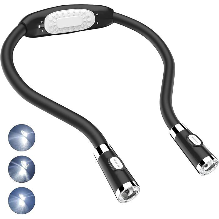 LED Lampe de Lecture Lampe de Cou Lampe Mains Libres Flexible LED Lampe de Nuit Autour de Cou Fonctionnant sur Batterie
