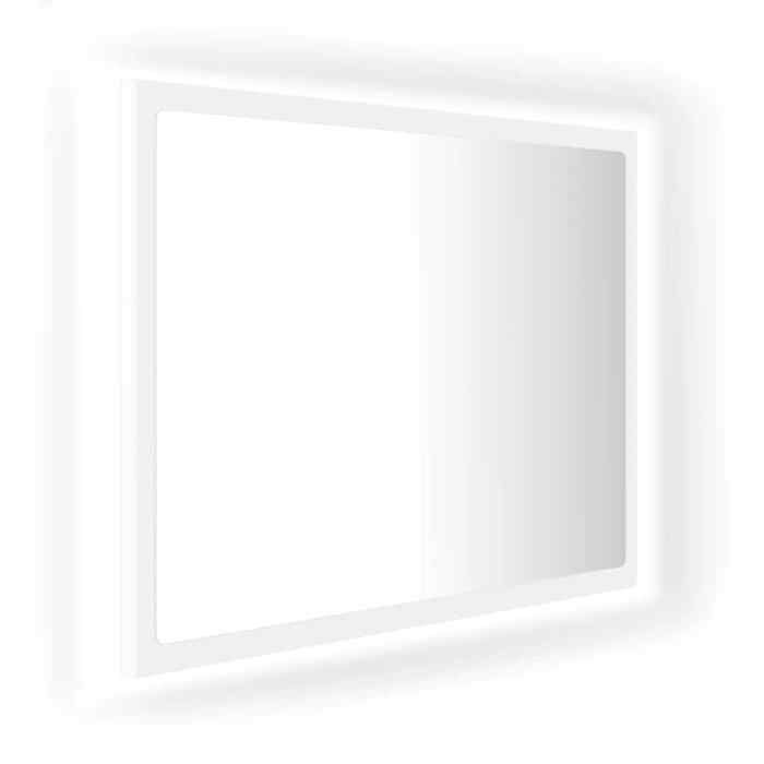 Miroir à LED de salle de bain - JILL - 60x85x37 cm - Blanc - Acrylique - Lumière RVB - Montage horizontal ou vertical