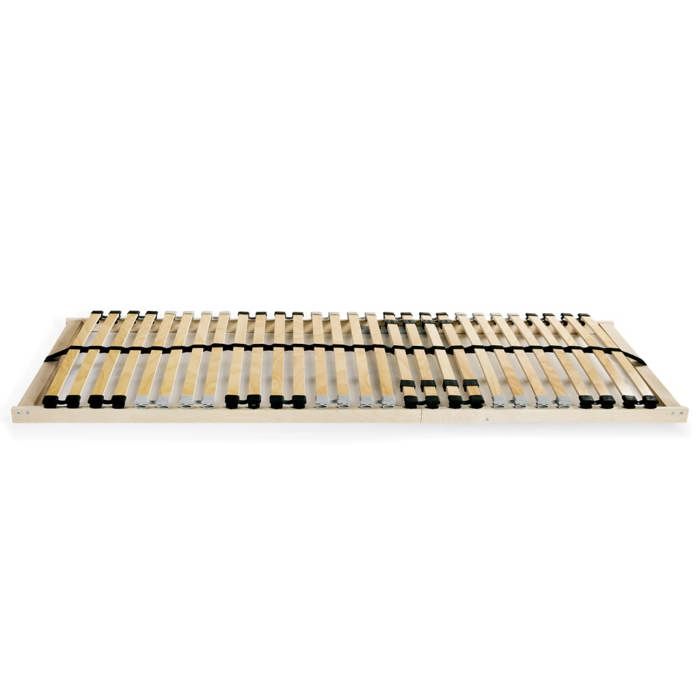 Promo 2026 Lit simple&lit adulte Structure de lit - Sommier à lattes - avec 28 lattes 7 zones 90x200cm 9240700