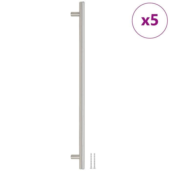 Saison Soldes Poignées darmoire 5 pcs - SARAZYJ - convient à diverses armoires/tiroirs - argenté 480 mm acier inoxydable MM8