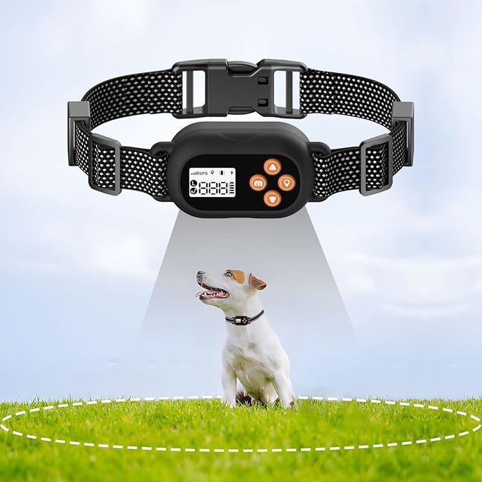 Collier Anti Fugue Chien sans Fil GPS 【Uniquement pour Une Utilisation en extérieur】 Amélioré Précise 3 Mode COLLIER ANTI-ABOIEMENT