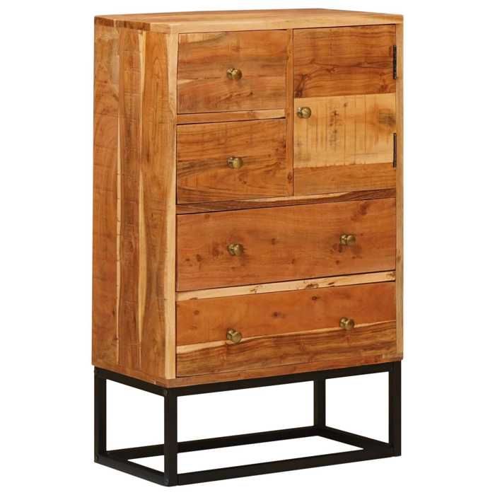 Cabinet rangement Marron - Commode avec porte Naturel 55x30x90 cm Bois dAcacia Massif A15137 Cabinet rangement Marron - Commode avec porte Naturel 55x30x90 cm Bois dAcacia Massif A15137