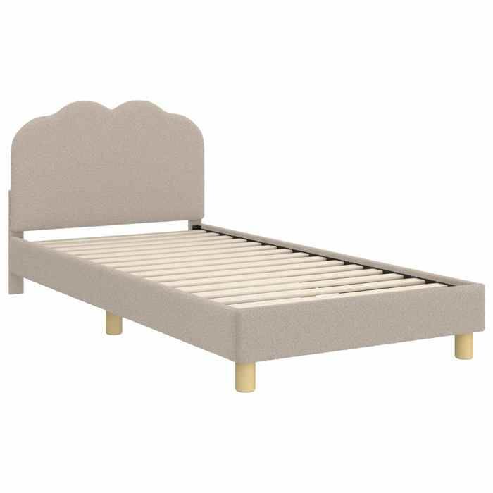 Structure de lit 90x190cm VIDAXL CHIC Cadre de lit chambre pour Enfants avec tête de lit Gris clair L4657
