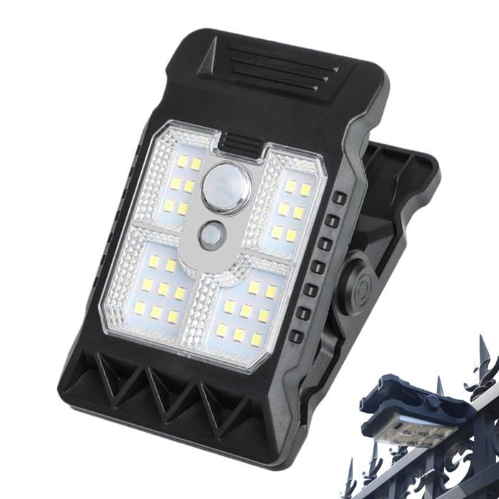 Lampe Solaire Clip 1 Pièce Extérieur - Détecteur Mouvement Éclairage Sécurité Décoratif Jardin Terrasse - Petit ALURRA