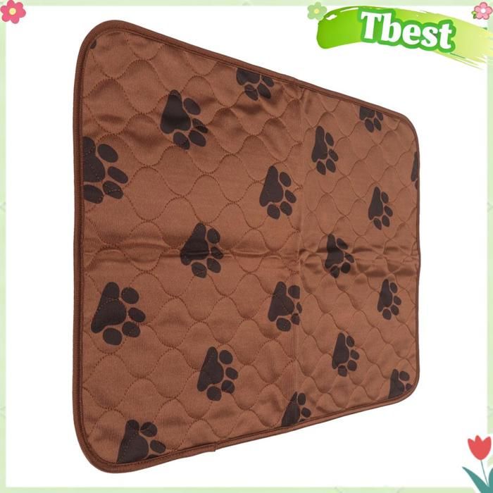 Tbest coussin de pipi pour chiot Tapis de pipi lavable pour chien absorbant imperméable animalerie transport foncé