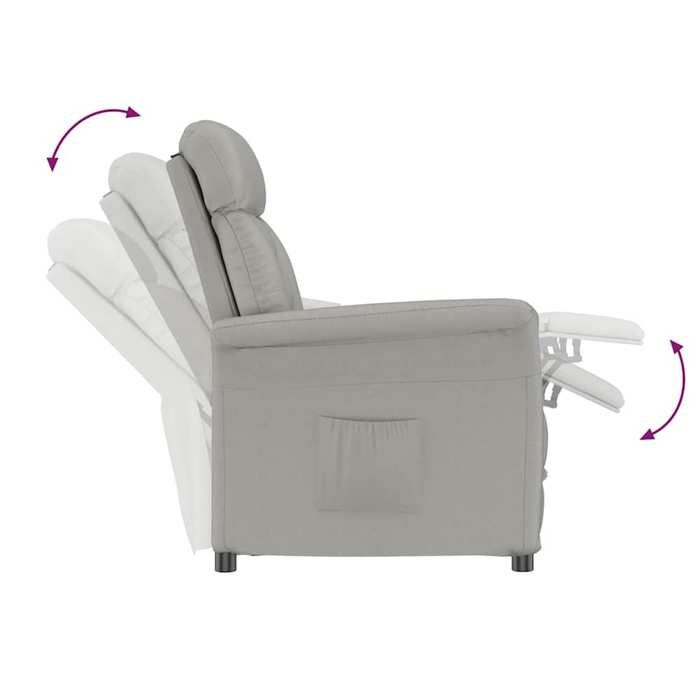 Fauteuil inclinable Gris clair_2 ans garantie_68708