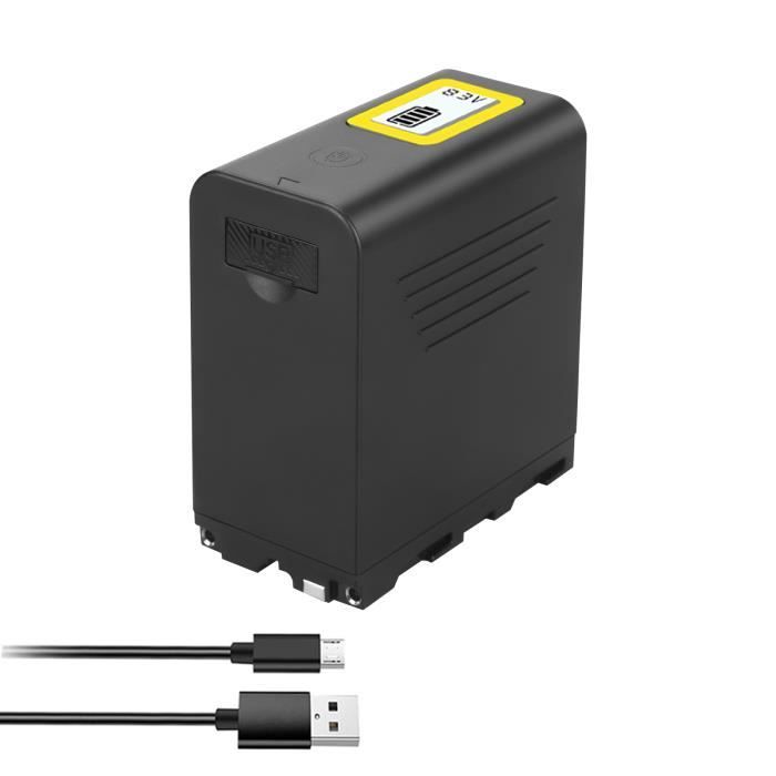 Ayex NP-F970 Batterie 8600mAh Pour Sony Caméscope - Remplace NP-F970 NP-F750 Etc.