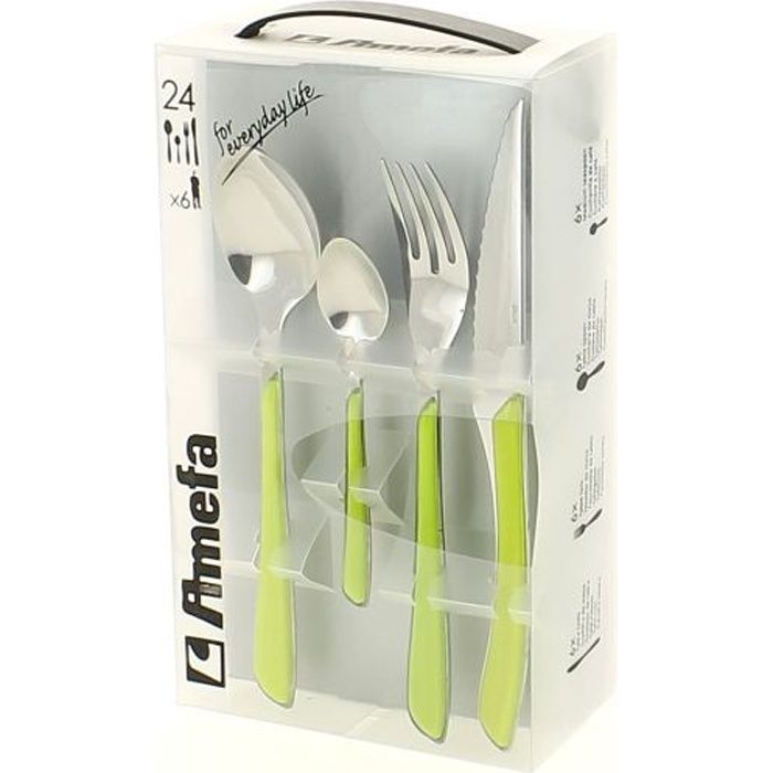 AMEFA Coffret 6 Couteaux Steak En Acier Mixes Nature - Eclat - Nouvelle collection en ligne par SEMA DESIGN Magasin