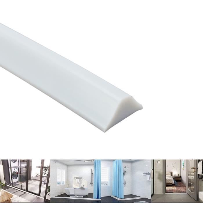 Barrière De Douche Silicone 2m Pliable - Anti-débordement, étanche, Anti-moisissure, Pour Baignoire, Douche, Cuisine, Blanc - 3