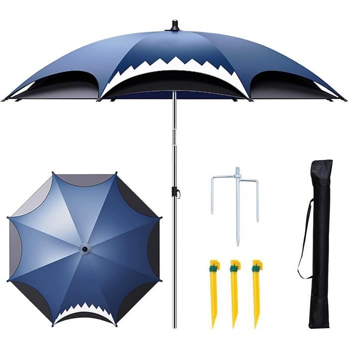 Parapluie Pêche NECO 220 Cm - Protection UV Et Pluie - Pour 2 Pêcheurs - Avec Pied Et Étui