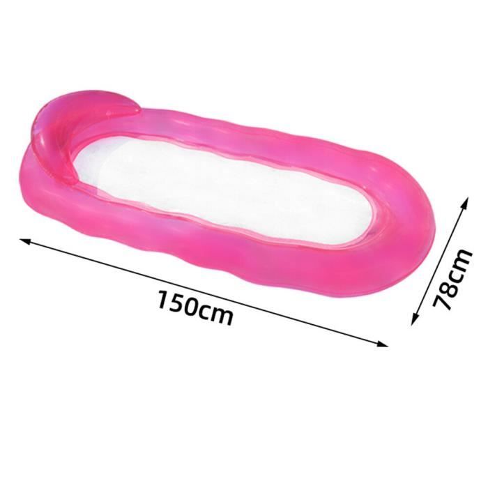 Matelas Gonflable Piscine Adulte 183x155x21cm – Avec Jet D'eau, Oreiller Amovible, Porte-boissons – Idéal Pour Bronzer à La Plage Ou En Piscine – Rose