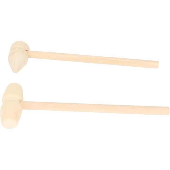 Maillet En Bois De Hêtre Cyrank - Double Face - 25cm - Pour Bijouterie Et Travail Du Bois