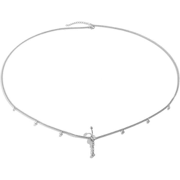 Ceinture Strass Femme Ceinture Chaine Argent Gourmette 95Cm Chaine De Corps Ventre Taille Alliage Bijoux Cadeaux u6555 Achat Vente chaine de taille chaine d epaule Ceinture Strass Femme Ceinture Chain...