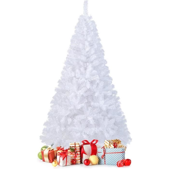 Sapin De Noël Artificiel Blanc 180 Cm, Arbre De Nöel Avec 650 Branches