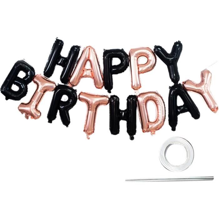 Bannière DIY Happy Birthday Guirlande Dorée 107 Lettres Et Chiffres - Décoration Fête Personnalisable