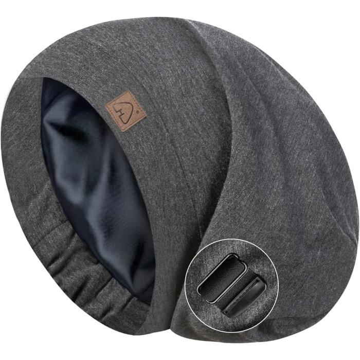 En Satin De Soie Pour Cheveux Bouclés, Réglable Doublé De Soie Avec Oreilles[u1096