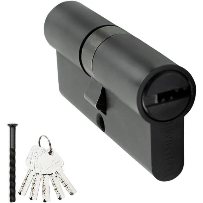 1 Cylindre en Laiton Euro 40-40mm, Serrure à Clé-Barillet de 80mm avec