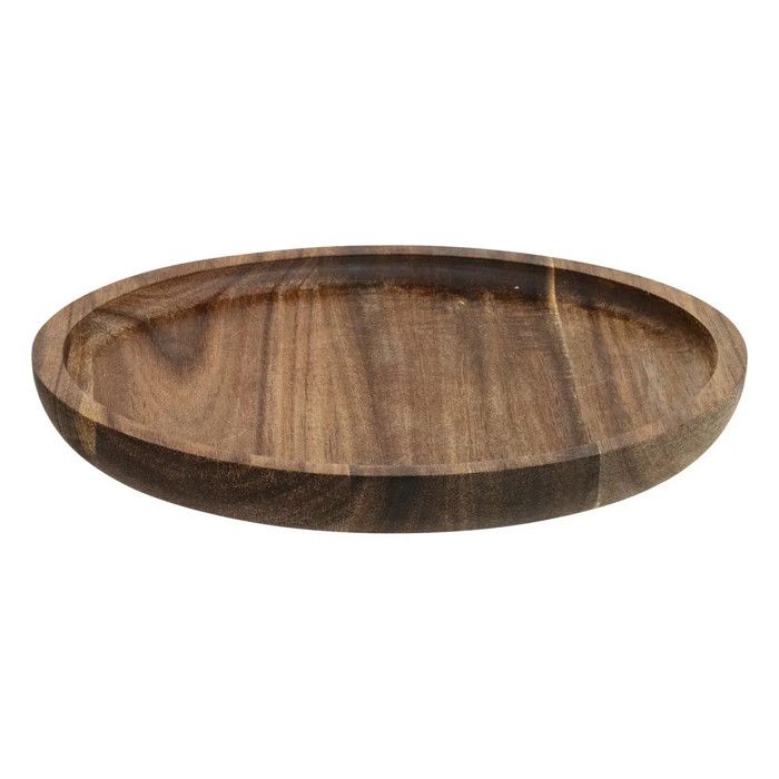 Lot de 6 Assiettes de Présentation Acacia 20cm Marron