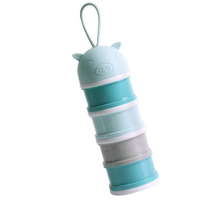 Biberon 2 En 1 Détachable - Avec Boîte à Lait Intégrée - Tétine Inclinée - Anti-Fuite - Portable Et Facile à Nettoyer - 180 Ml