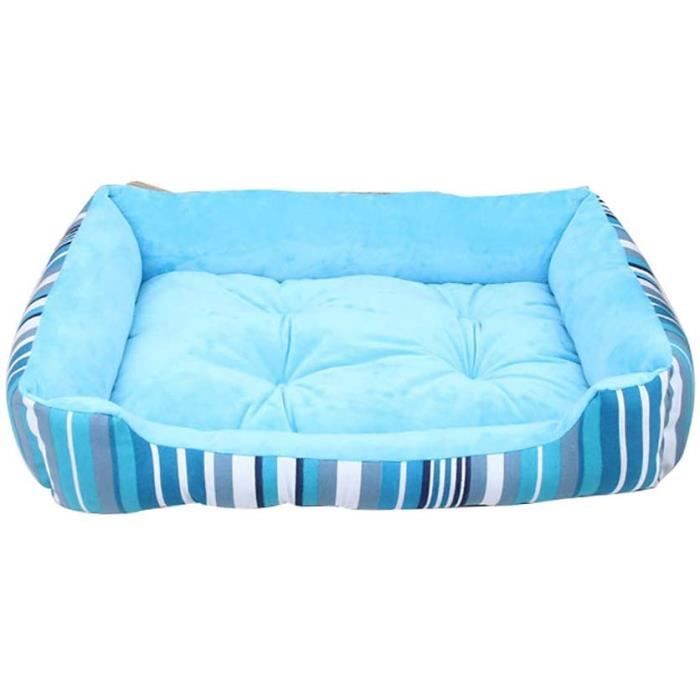Lit pour Chien Carré Corbeille Chien avec Appui Panier Chien Chaud Ultra Doux Matelas Souple Niche Rembourré Coussin Chien S