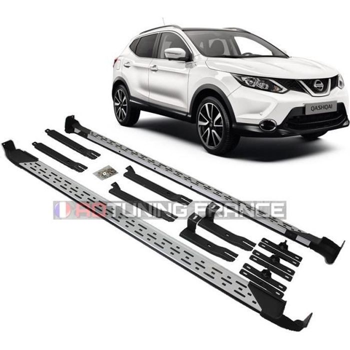 2 MARCHE PIED ANTIDERAPANT ALUMINIUM + ABS POUR NISSAN QASHQAI 2 A PARTIR DE 2014