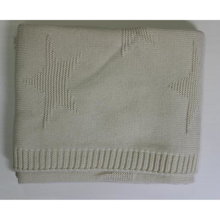 Couverture Bebe Taupe Confortable Douce En Coton Motif Etoile Brodee Cdiscount Pret A Porter