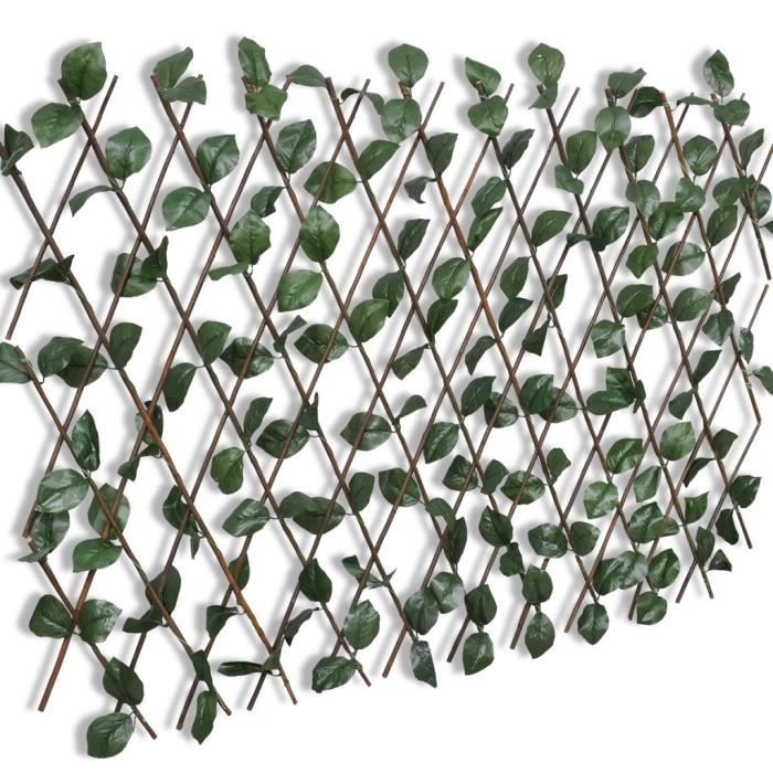 Magnifique Treillis Extensible Saule Cloture avec Feuilles
