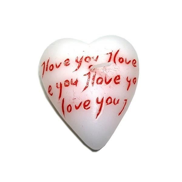 Bougie Coeur I Love You Blanche Cdiscount Maison