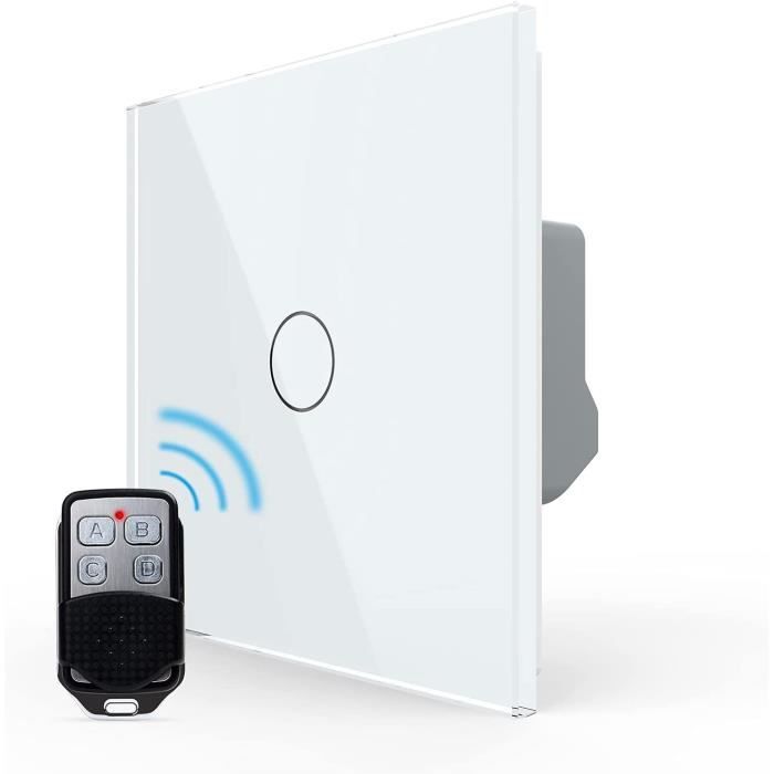 Interrupteur Tactile Livolo VL-C701S-11-A - Verre Trempé Blanc - EU Standard