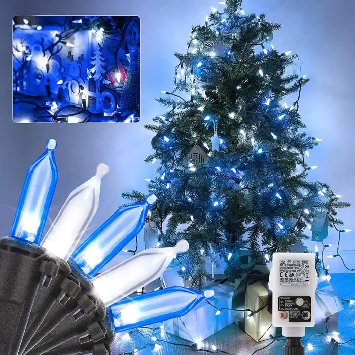 Sans Marque Kit 100 LED - Guirlande de fête lumineuse décoratif - Bleu - 10  M à prix pas cher