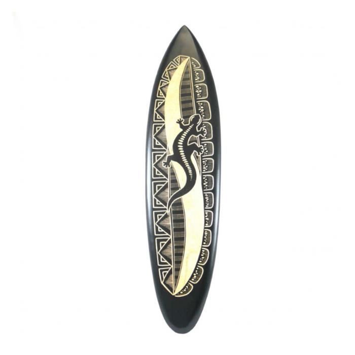 Grande Planche Décorative Surf 100cm Bois Dur - Hibiscus - Bayonne