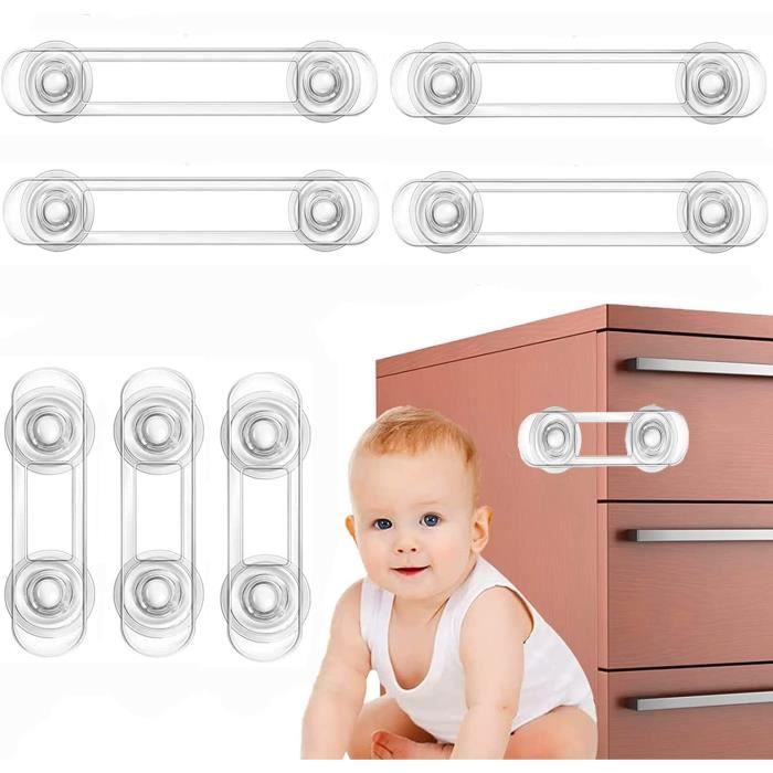 iRenXiao 8 Pcs Sécurité Serrures pour Bébé, Sécurité Placard Enfant