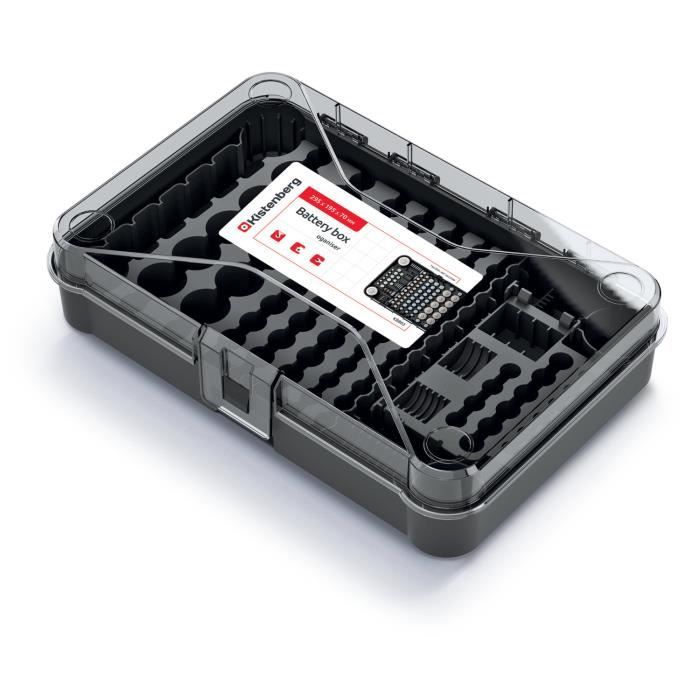 KISTENBERG Boîte à Outils Organiseur Fermé Avec 9 Compartiments Transparents – Mallette De Rangement Portable