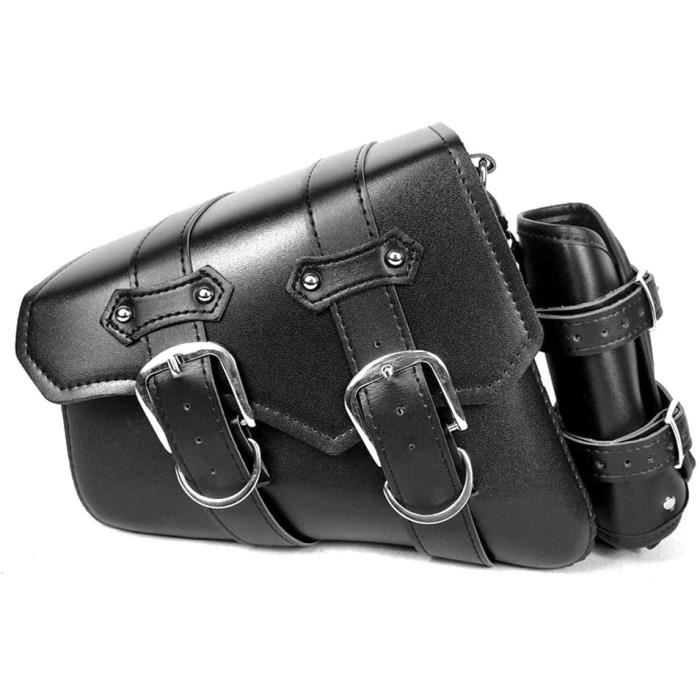 Sacoche Moto Latérale 2L Coque Dure Étanche – Fixation Solide Cadre Porte-Bagages, Noir BuyWeek