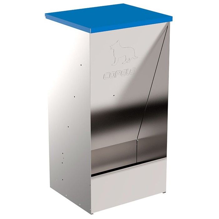 Meilleurs prix pour Mangeoire à trémie automatique galvanisée Dosidog pour chiens 50L - Copele