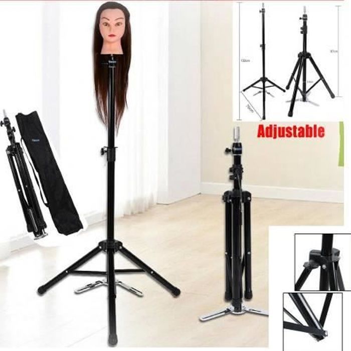 Trépied réglable porte-Stand avec Sac de Transport pour tête Mannequin  coiffure formation -PAI - Cdiscount Jeux - Jouets