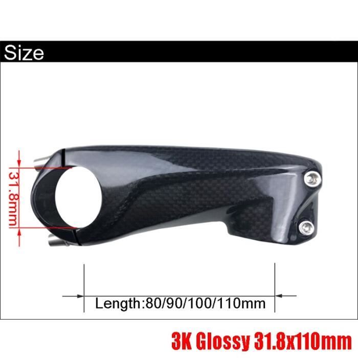 Potence VTT Carbone Ultra Légère 145g - 31.8mm - Réglable 80/90/100mm