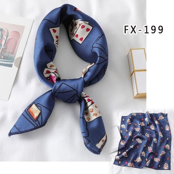 Foulard Carré Soie Femme – Écharpe Satin Élégante Et Douce – Accessoire Polyvalent Chic
