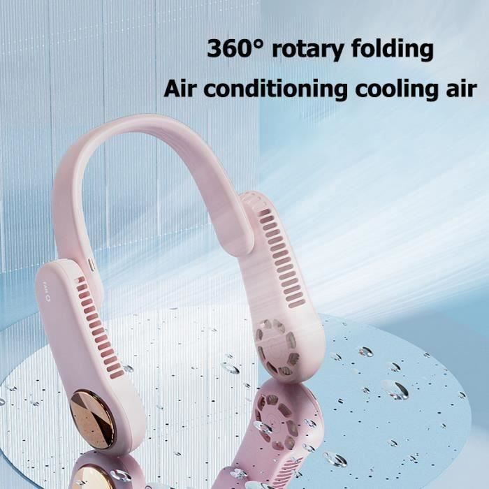 Ventilateur de Cou,Mini Ventilateur de Tour de Cou USB Rechargeable, Ventilateur Ventilateur de Cou,Mini Ventilateur de Tour de Cou USB Rechargeable, Ventilateur