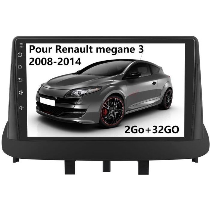 AWESAFE Autoradio Android 12 pour Renault Megane 3 2Go+32Go 9 Pouces,Carplay Android Auto GPS Bluetooth FM RDS USB WiFi