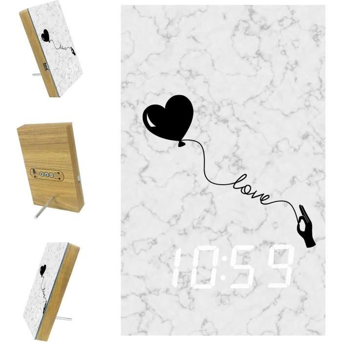 AboveClock Réveil Numérique, Horloge Numérique LED Reveil Matin Avec 2