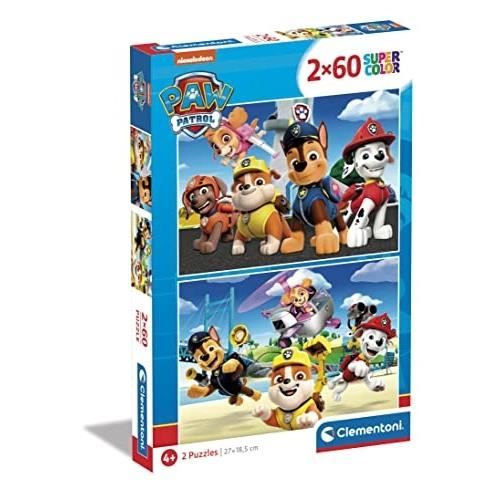 Puzzle - CLEMENTONI - PatPatrouille - 2x60 pièces - Enfants 4 ans - Matériaux recyclés Puzzle - CLEMENTONI - PatPatrouille - 2x60 pièces - Enfants 4 ans - Matériaux recyclés