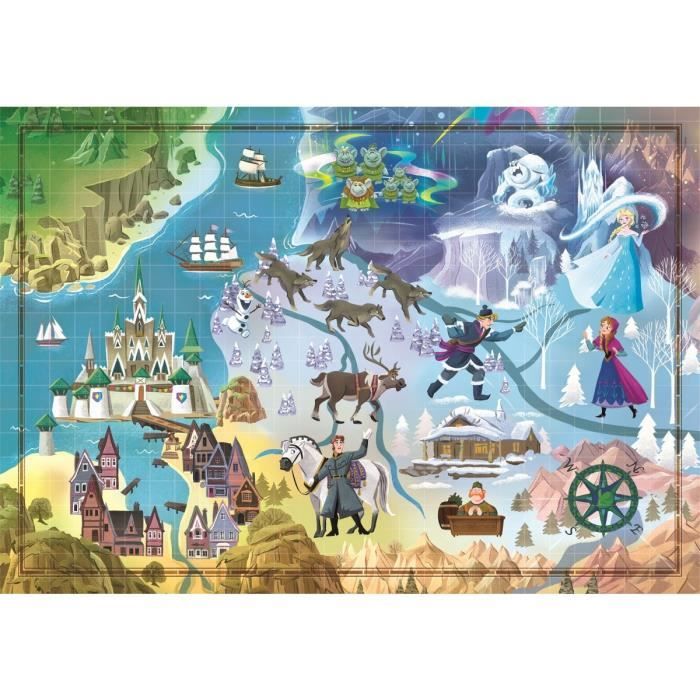 Puzzle Adulte Reine Des Neiges Carte du film 1000 Pieces Collection Disney  - Cdiscount Jeux - Jouets
