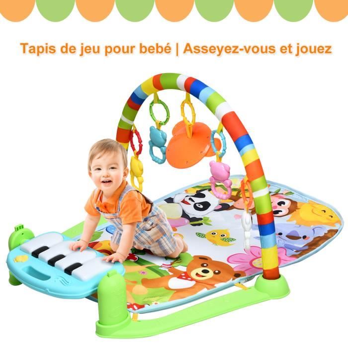 Tapis d/'éveil et de jeux Jouets Amovibles Garçons et Filles Luchild Tapis de jeux et d/'éveil pour Bébé Blue 3-en-1 Piano tapis d/'éveil musical pour bébé