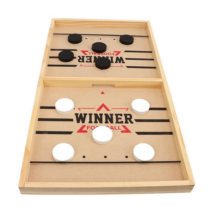 Jeu De Société Hockey Sur Table En Bois - Jouet Échecs Combat Interactif Parent-Enfant