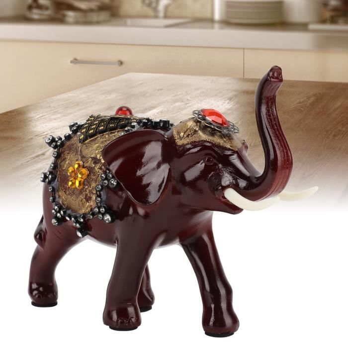 Totem éléphants Porte-bonheur – Motifs Hindous – Sculpture Patinée