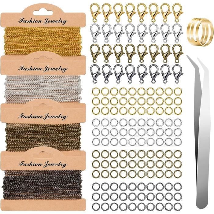 UNICRAFTALE 3 Styles 30 brins D'Extension de Chaîne Hypoallergénique D'Environ avec Breloques